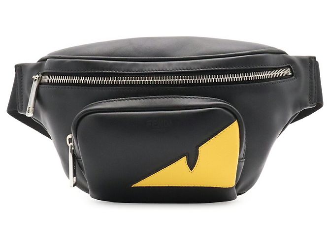 Borsa a tracolla Fendi Bugs Monster Eye Nero Giallo - vista 2