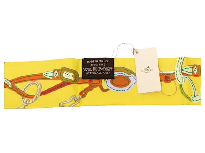 Hermès Foulard Hermes Twilly BRIDES de GALA Giallo - vista 4