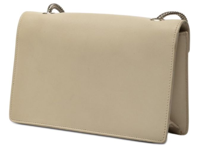 Borsa a tracolla Saint Laurent Betty con catena e borchie Beige - vista 2