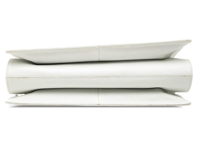 Borsa Salvatore Ferragamo Gancini Argento Bianco - vista 3
