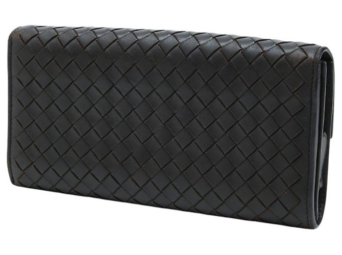 Cartera larga Bottega Veneta Intrecciato Castaño - vista 2