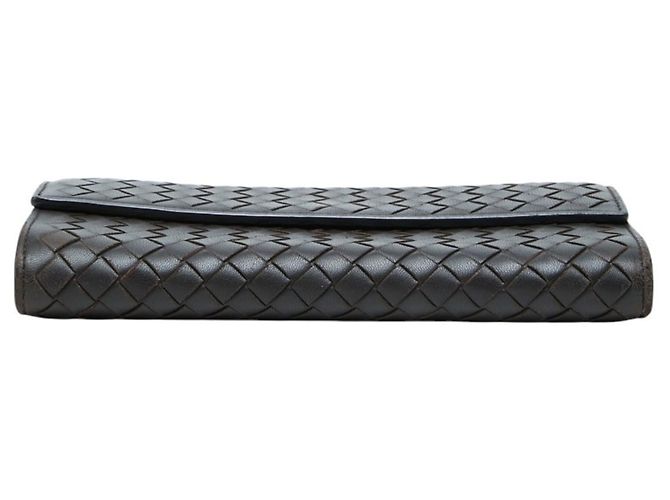 Cartera larga Bottega Veneta Intrecciato Castaño - vista 3