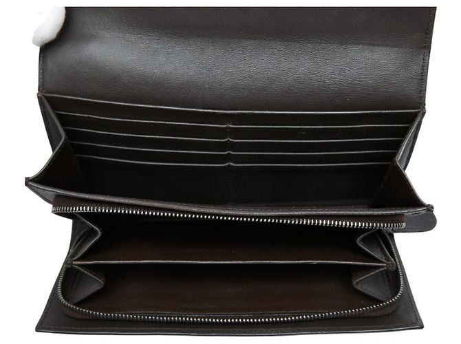 Cartera larga Bottega Veneta Intrecciato Castaño - vista 6