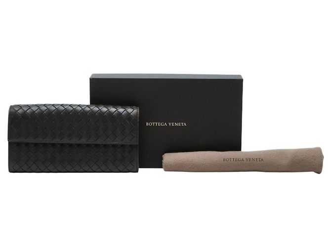 Cartera larga Bottega Veneta Intrecciato Castaño - vista 9