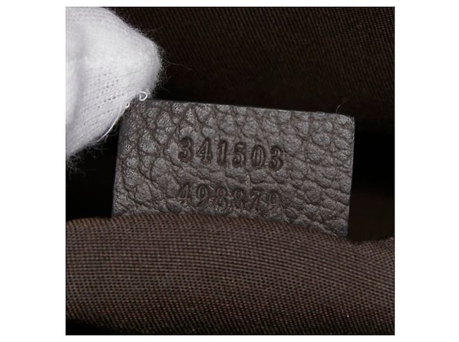 Borsa a mano e a tracolla Gucci in pelle marrone - vista 11