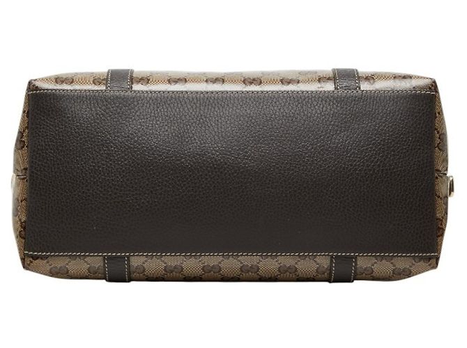 Borsa a mano e a tracolla Gucci in pelle marrone - vista 3