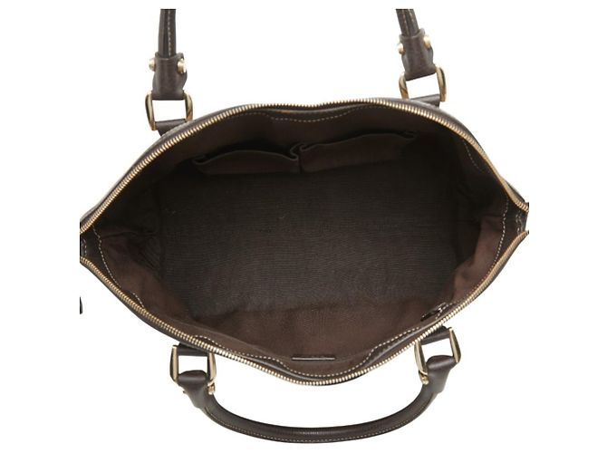 Borsa a mano e a tracolla Gucci in pelle marrone - vista 9