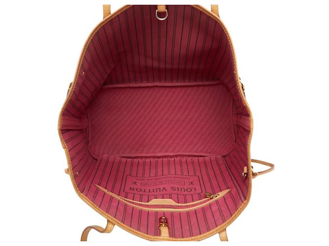 Borsa a tracolla Louis Vuitton Monogram Neverfull MM Marrone Rosa - vista 9