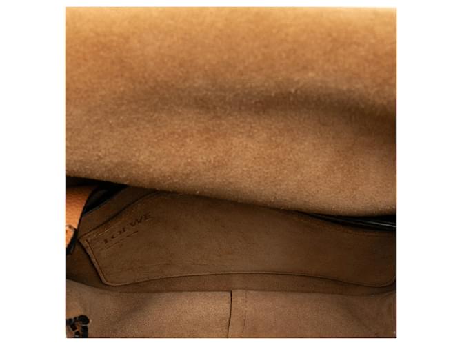 Borsa Loewe Anagram Gate Bag Marrone - vista 4