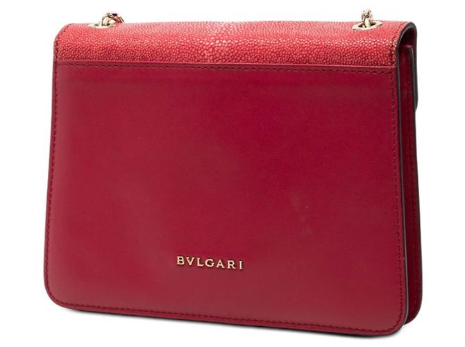 Bulgari Borsa a tracolla e spalla con catena BVLGARI Serpenti Forever Rosso Bordò - vista 2