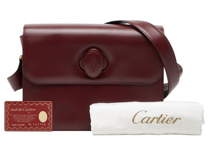 Borsa a tracolla Cartier Must Line Bordò - vista 10