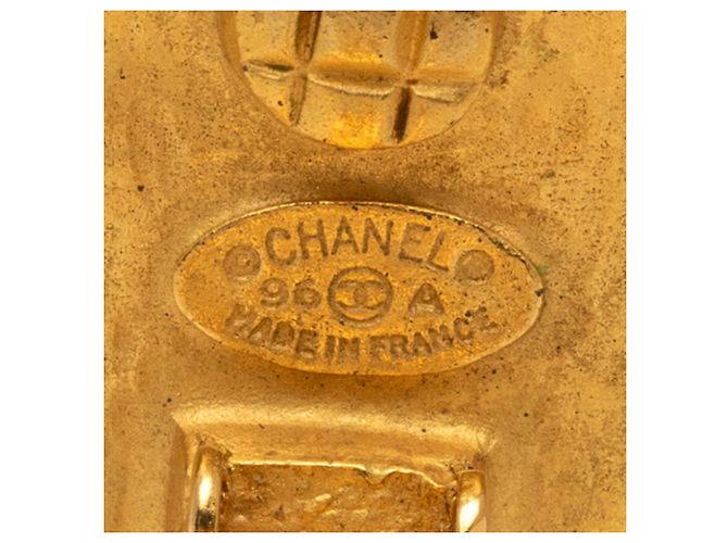 Orecchini a clip Chanel Vintage Coco Mark Nero D'oro - vista 3