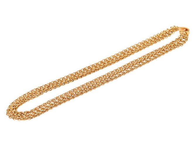 Collar de cadena chapado en oro Chanel Dorado - vista 3