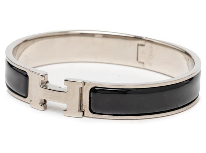 Hermès Bracciale con Charms Hermes Click H GM Nero Argento - vista 2
