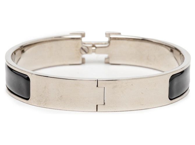 Hermès Bracciale con Charms Hermes Click H GM Nero Argento - vista 3