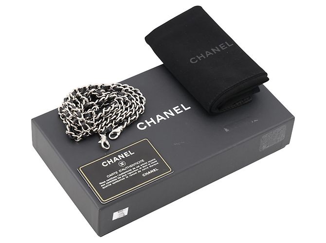 Portafoglio con catena Chanel Nero - vista 13