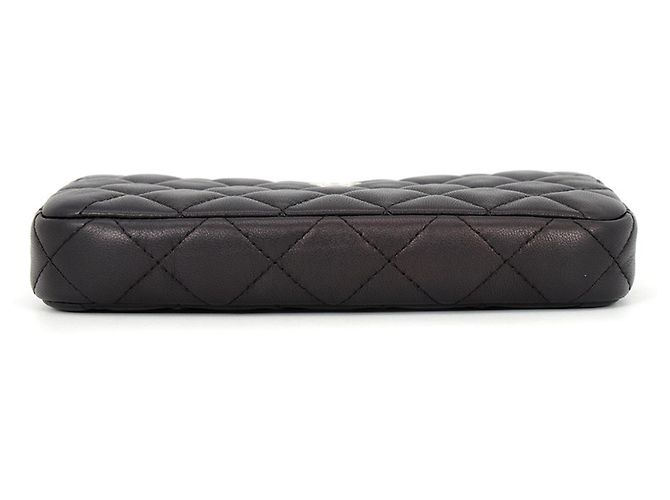 Portafoglio con catena Chanel Nero - vista 3