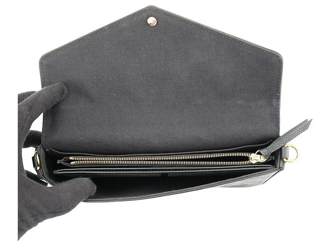 Portafoglio con catena Louis Vuitton Monogram Empreinte Nero - vista 5