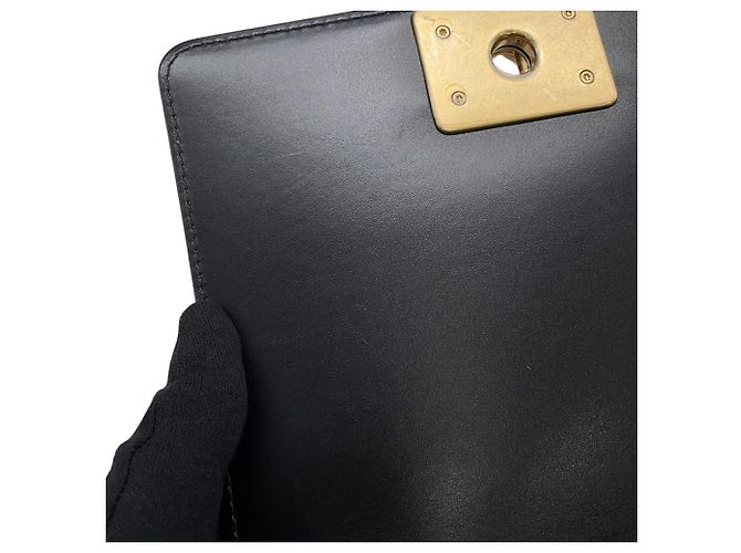 Borsa a tracolla con catena Chanel Boy AS3018 Nero - vista 12