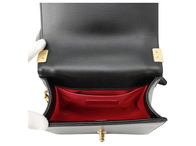 Borsa a tracolla con catena Chanel Boy AS3018 Nero - vista 7