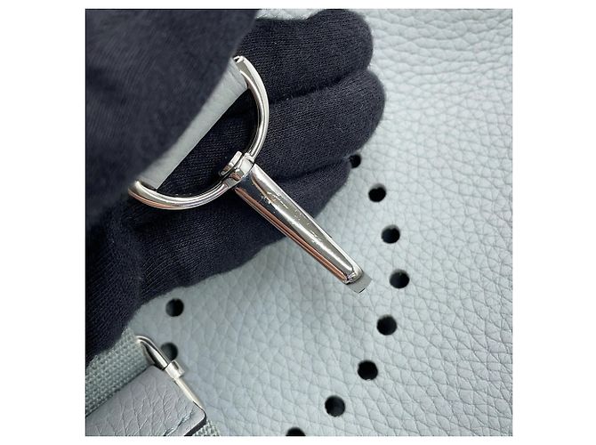 Hermès Borsa a tracolla Hermes Evelyne 3 PM Marrone Blu - vista 11