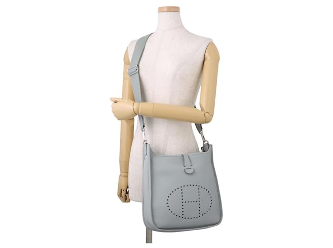 Hermès Borsa a tracolla Hermes Evelyne 3 PM Marrone Blu - vista 4