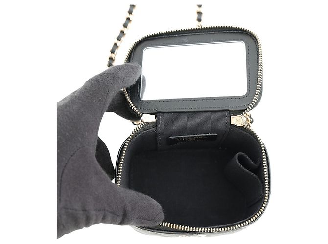 Borsa a tracolla con catena Chanel Small Vanity Case Nero - vista 5