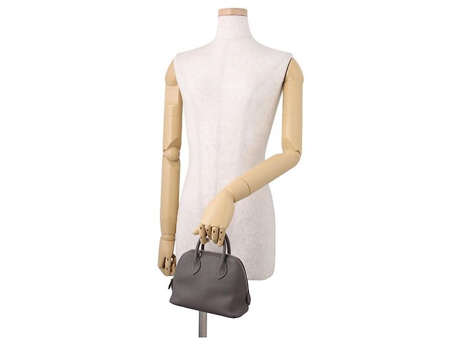 Hermès Borsa Hermes Bolide 1923 Mini Verso Grigio - vista 4
