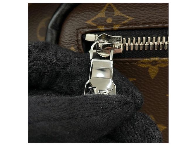 Zaino Louis Vuitton Monogram Macassar Josh Marrone Nero Monogramma - vista 11