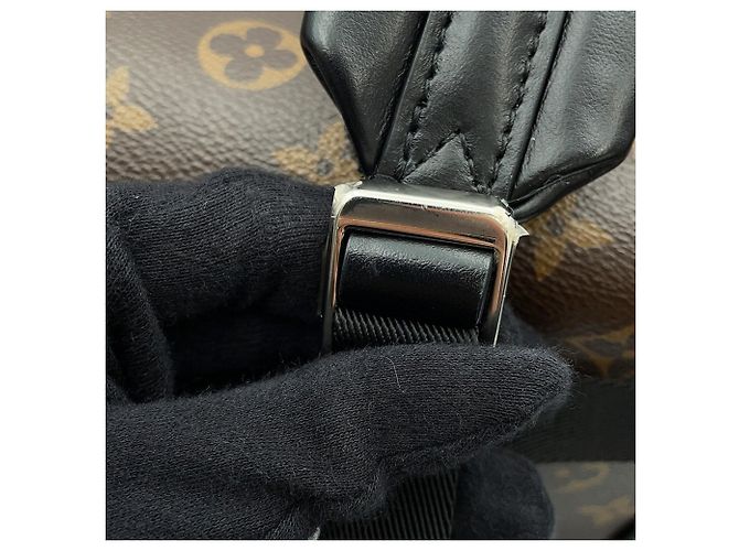Zaino Louis Vuitton Monogram Macassar Josh Marrone Nero Monogramma - vista 12