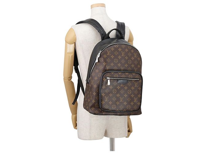 Zaino Louis Vuitton Monogram Macassar Josh Marrone Nero Monogramma - vista 4