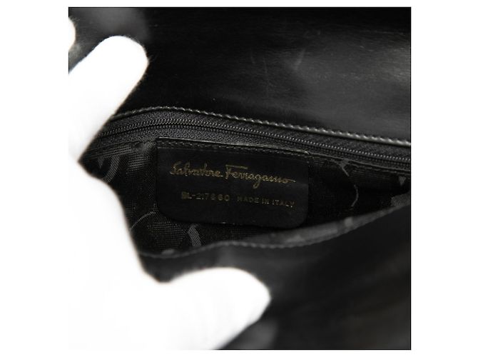 Borsa monospalla Salvatore Ferragamo Gancini Nero - vista 5