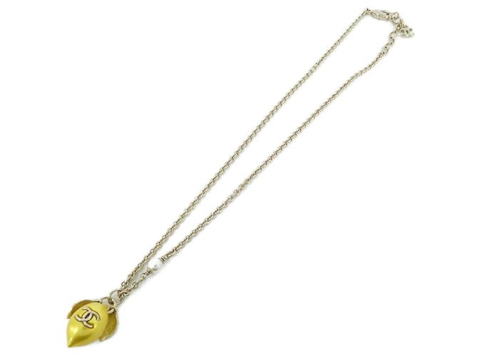 Collar Chanel ABH000 Blanco Dorado Amarillo - vista 2