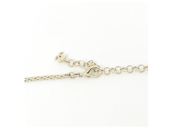 Collana Chanel in perle artificiali oro e bianche Bianco D'oro - vista 5