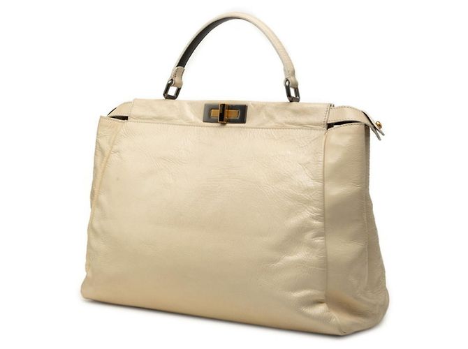 Borsa Fendi Peekaboo Large Bianco Crudo - vista 2