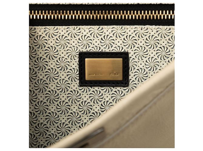 Borsa Fendi Peekaboo Large Bianco Crudo - vista 7
