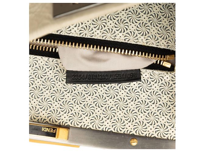 Borsa Fendi Peekaboo Large Bianco Crudo - vista 8