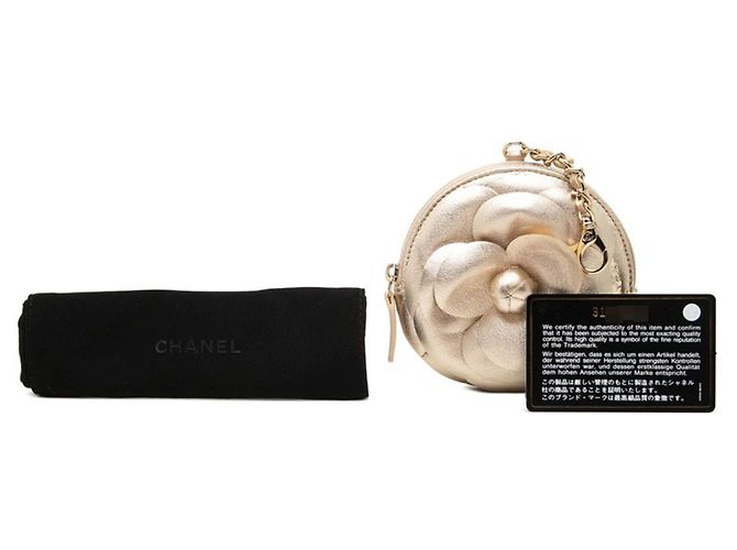 Monedero Chanel Camellia Matelassé Dorado - vista 7