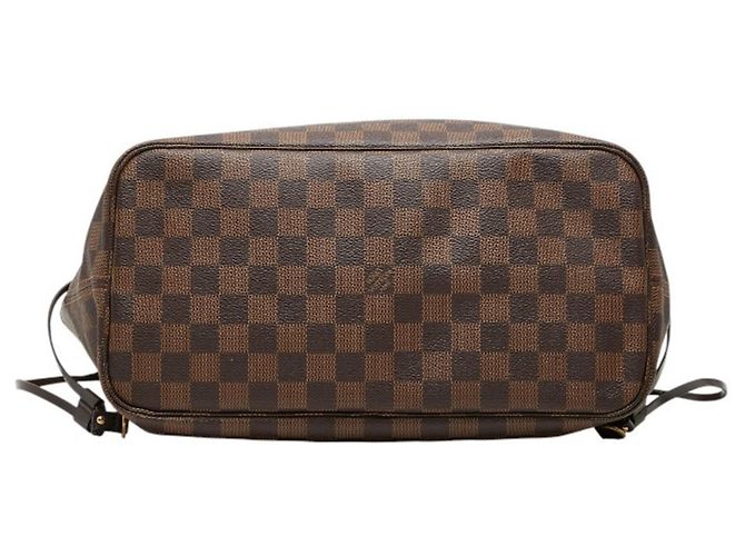 Borsa a tracolla Louis Vuitton Damier Neverfull MM Marrone - vista 3