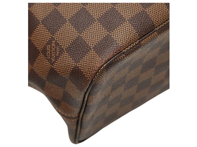 Borsa a tracolla Louis Vuitton Damier Neverfull MM Marrone - vista 6