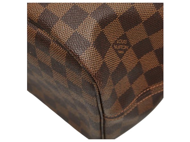 Borsa a tracolla Louis Vuitton Damier Neverfull MM Marrone - vista 7