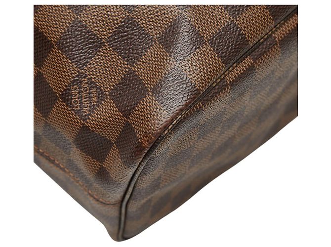 Borsa a tracolla Louis Vuitton Damier Neverfull MM Marrone - vista 8