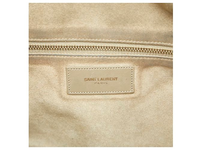 Borsa a mano e a tracolla Saint Laurent Duffle 6 Beige - vista 12
