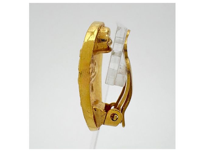 Chanel Gold Clip-Ohrringe Golden - Ansicht 2