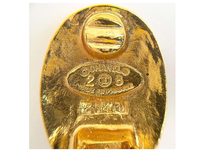 Chanel Gold Clip-Ohrringe Golden - Ansicht 4