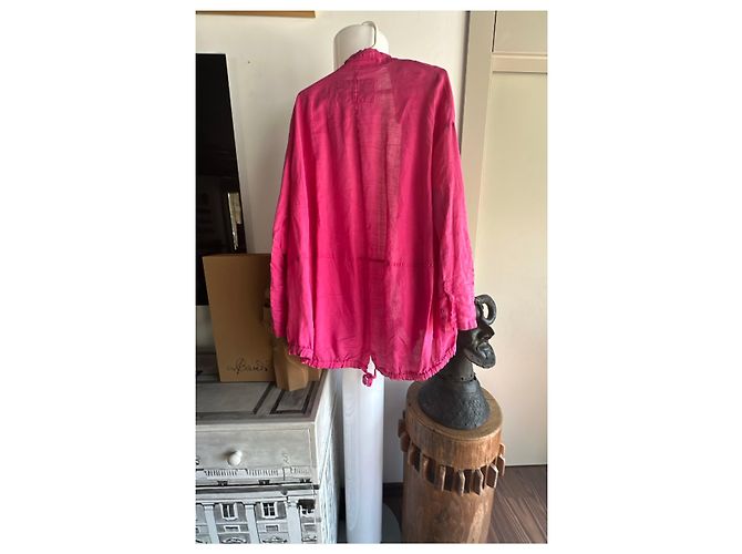 Autre Marque Completo Camicia e Pantaloni in Lino Rosa Fucsia - vista 11