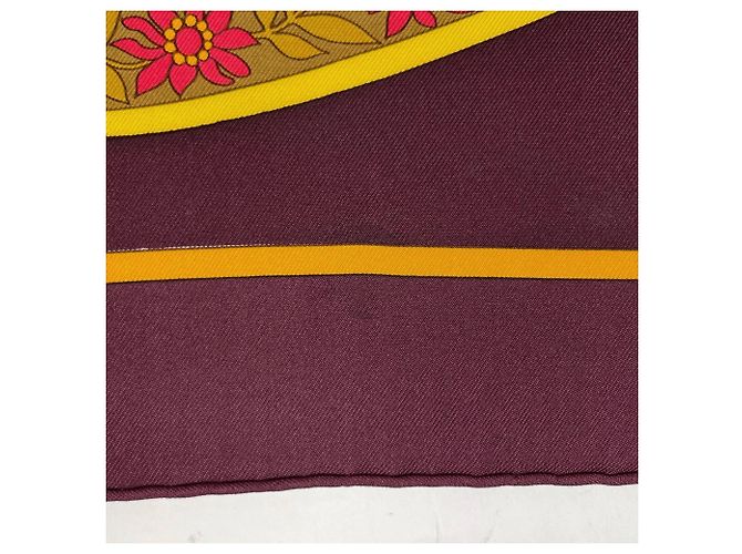 Hermès Foulard Hermes Carre 90 Salzburg Multicolore Bordò - vista 3