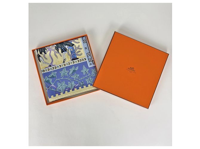 Hermès Foulard Hermes Carre 90 Kymbala Multicolore Porpora Giallo - vista 5