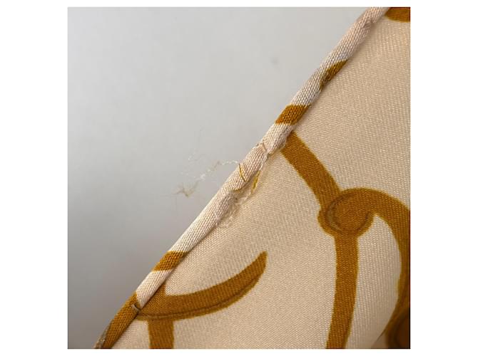 Chanel Seidentuch mit Coco Mark Logo Mehrfarben Beige - Ansicht 3