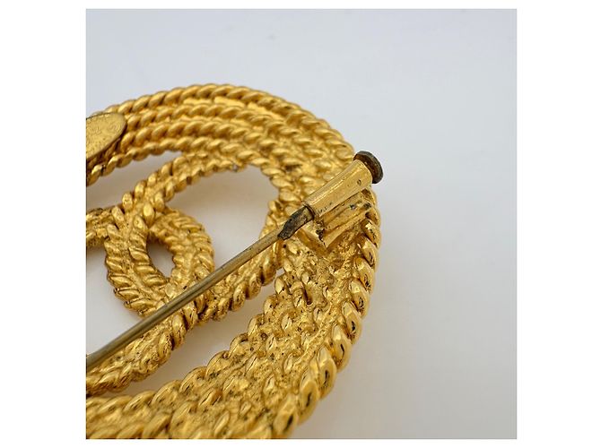 Spilla Chanel placcata oro D'oro - vista 4
